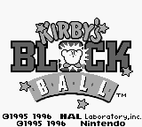 Kirby's Block Ball (USA, Europe) Title Screen